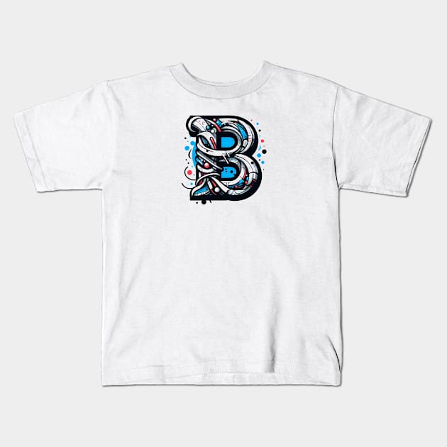 Letter B design graffity style Kids T-Shirt by grappict